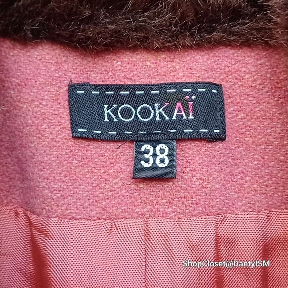 Kookai Rose Blazer with Chocolate Fur Trim - Picture 7 of 16